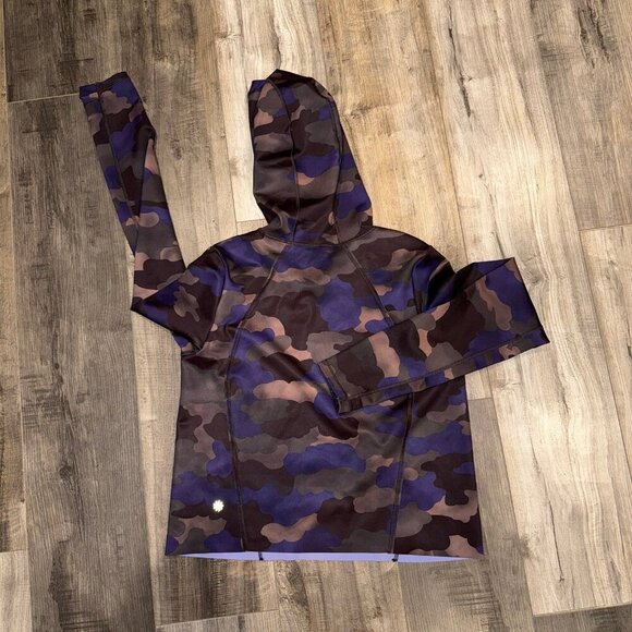 Athleta cropped hoodie purple camo - Picture 2 of 6